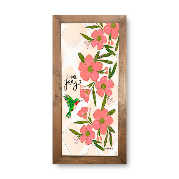 Choose Joy Hummingbird Framed Art