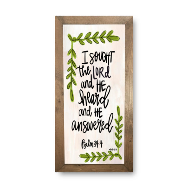 Sought the Lord Framed Art