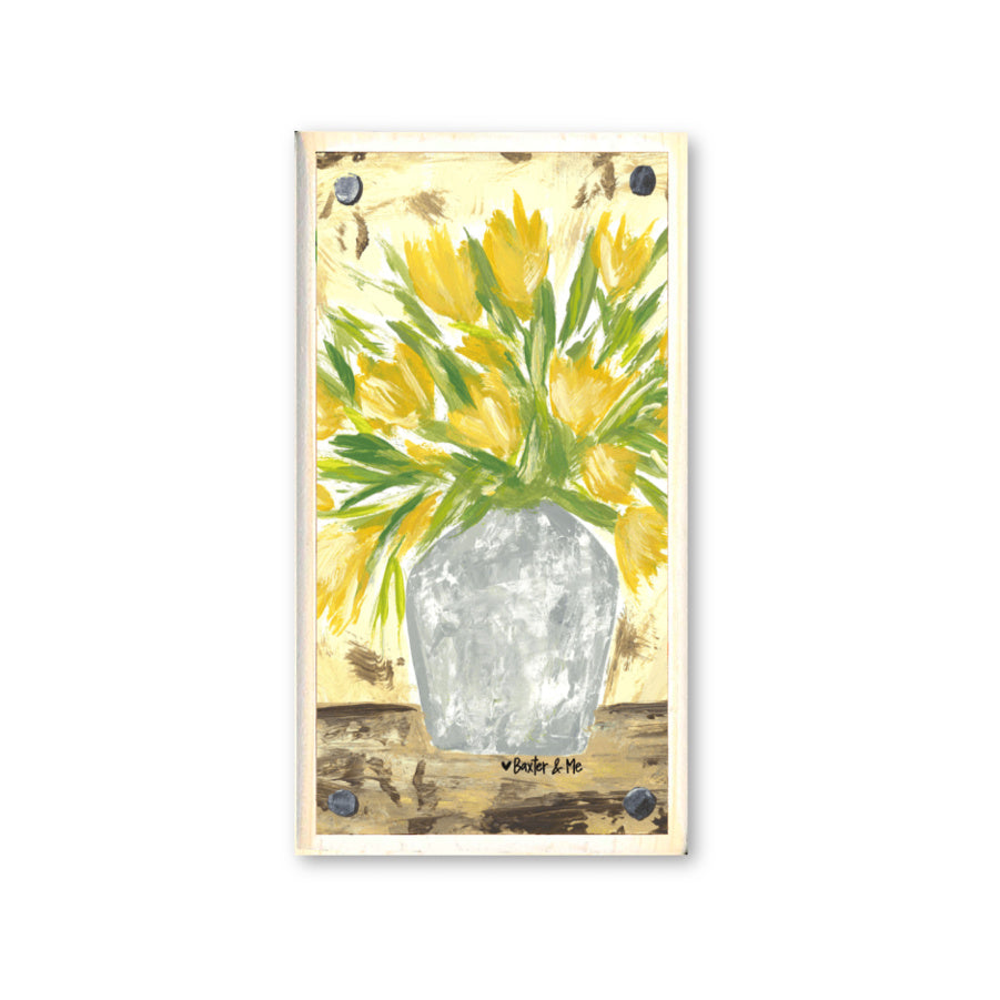 Yellow Tulips Happy Block