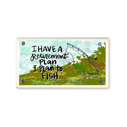 Fishing Retirement Plan Happy Block