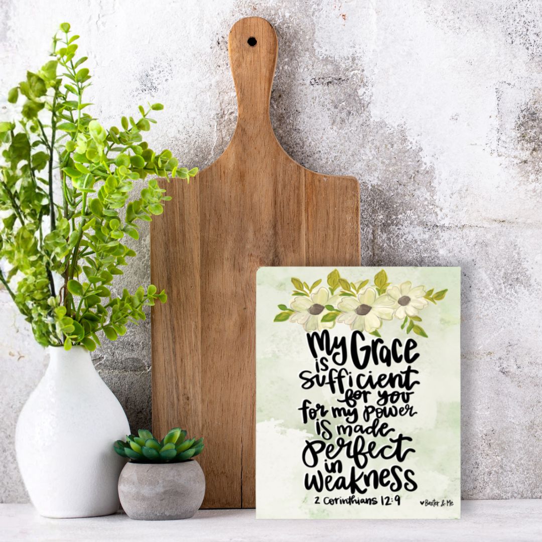 Grace is Sufficient Wrapped Canvas