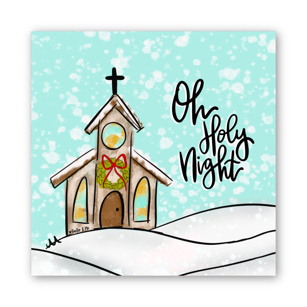 Oh Holy Night Church Wrapped Canvas