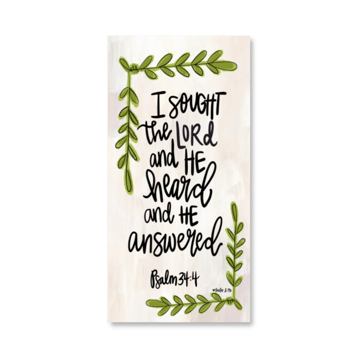 Sought the Lord Wrapped Canvas