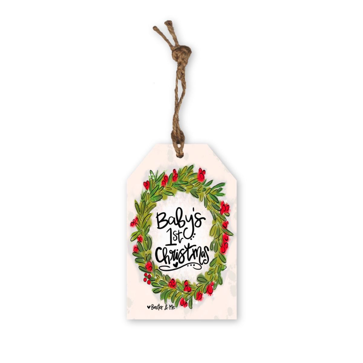 Baby's 1st Christmas Gift Tag Ornament