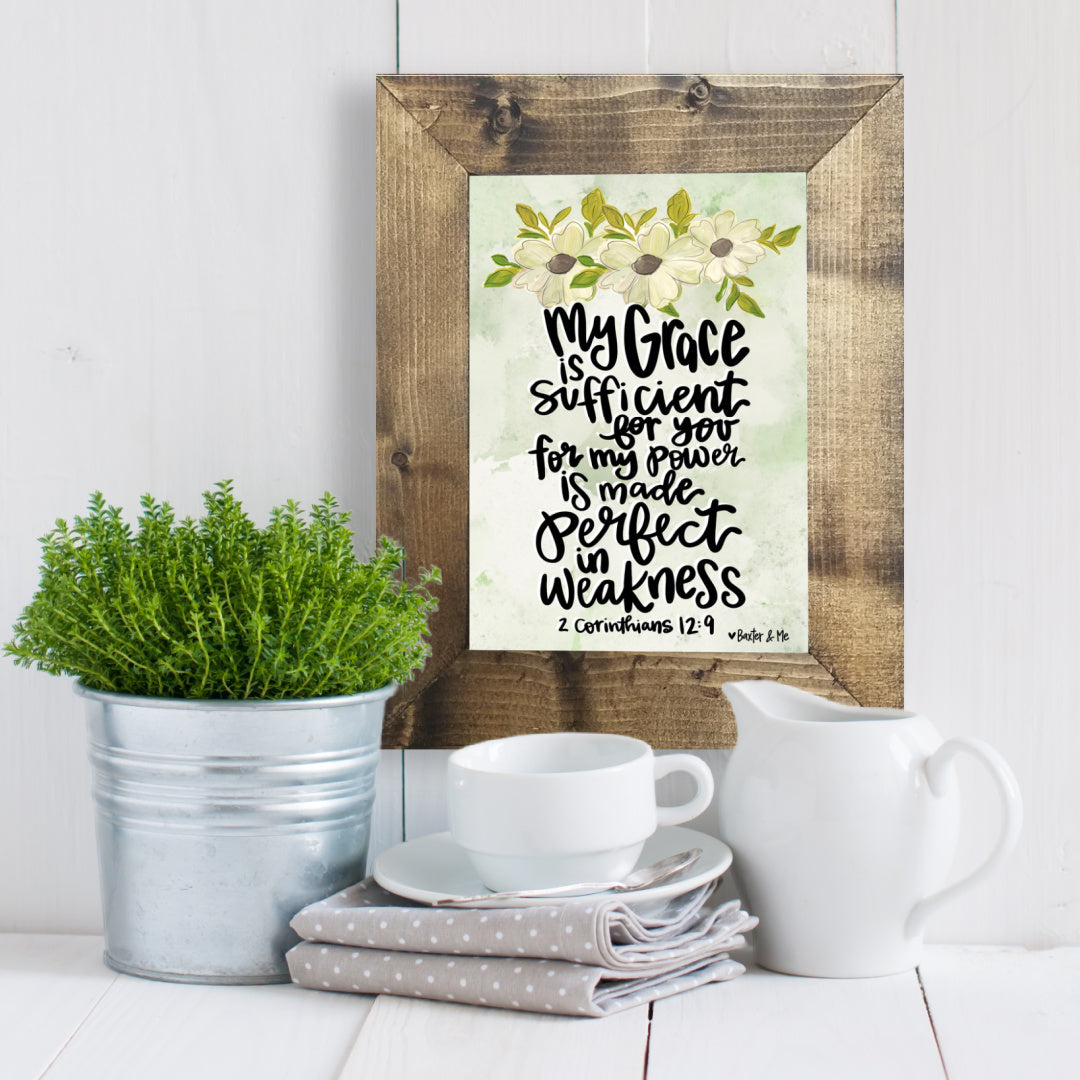 Grace is Sufficient Framed Art