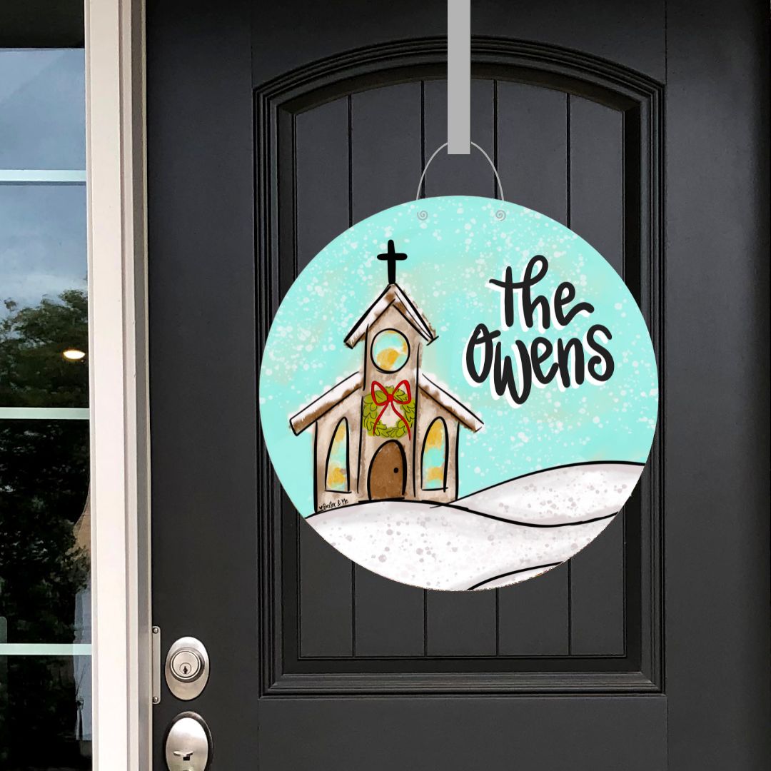 Oh Holy Night Church Door Hanger