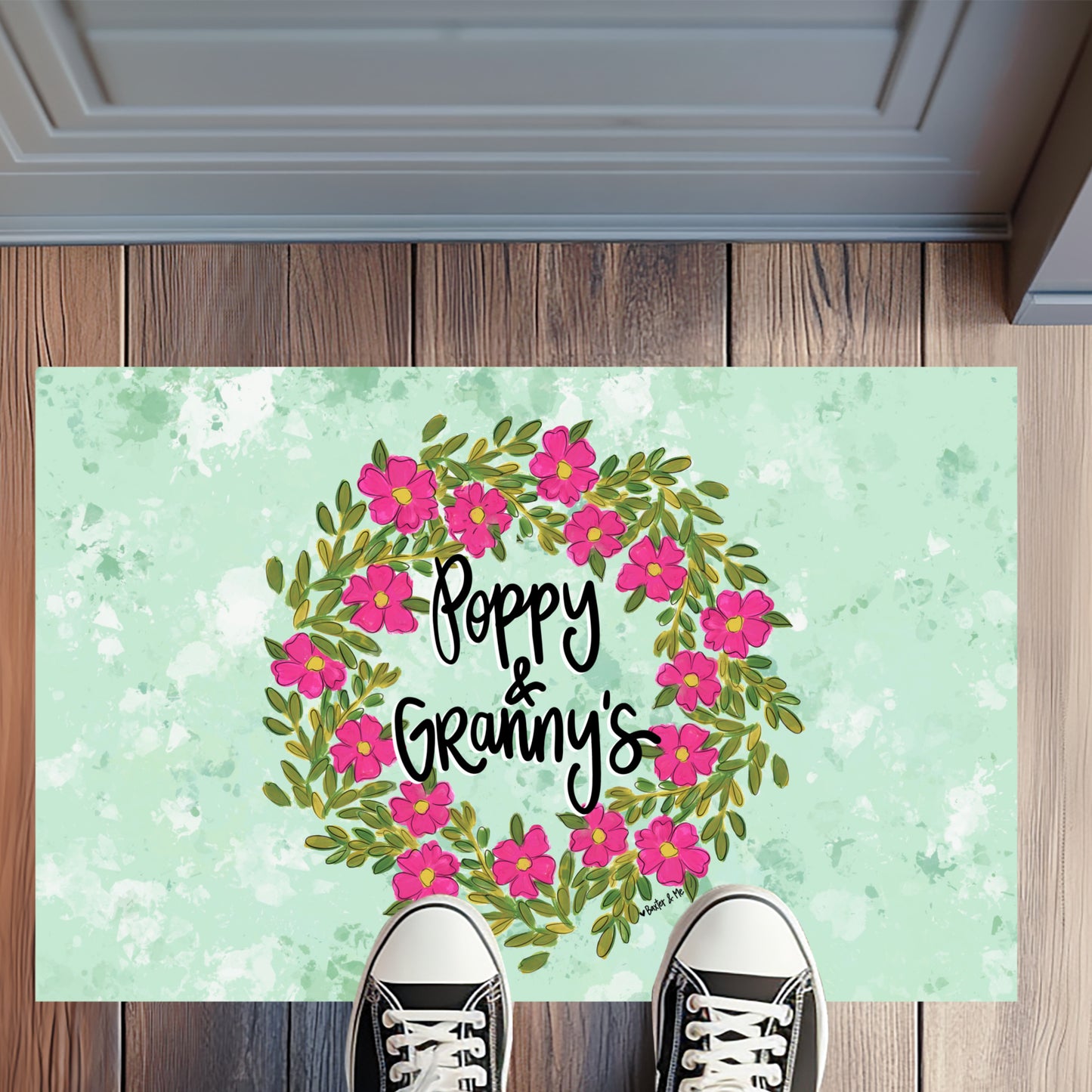 Pink Petal Welcome Rug Floormat