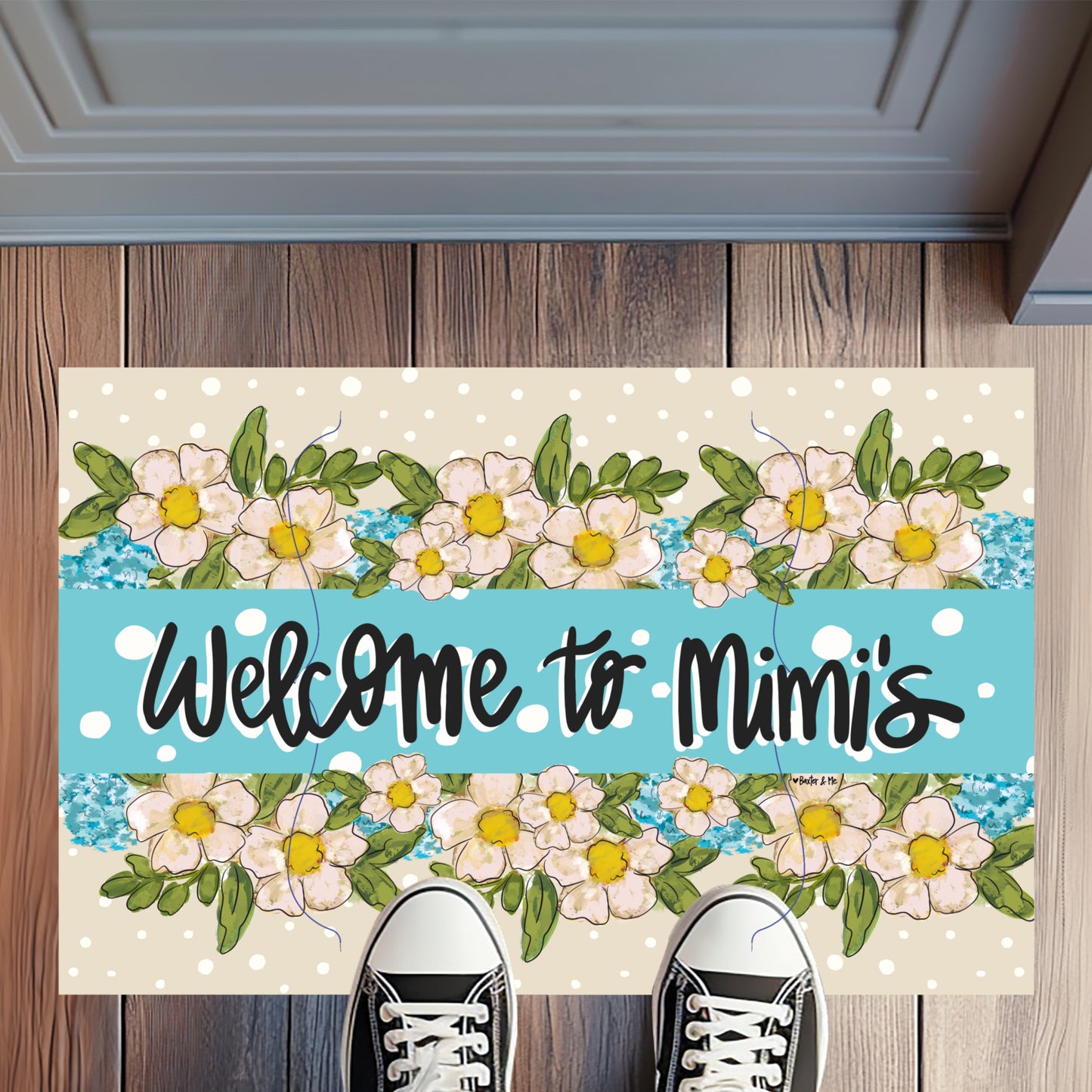 Welcome to Our Home Floral Rug Floormat