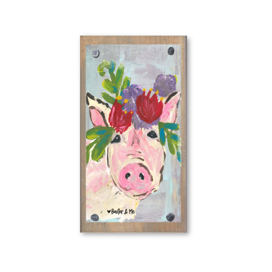 Boho Pig Happy Block