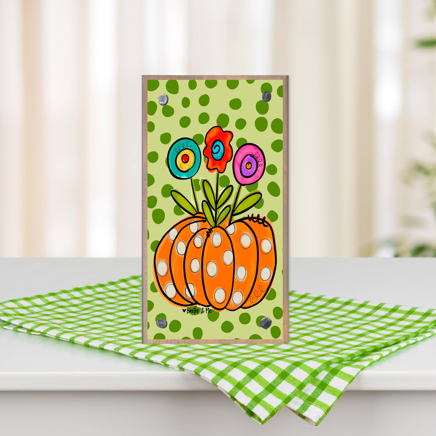 Dottie Bloom Pumpkin Happy Block