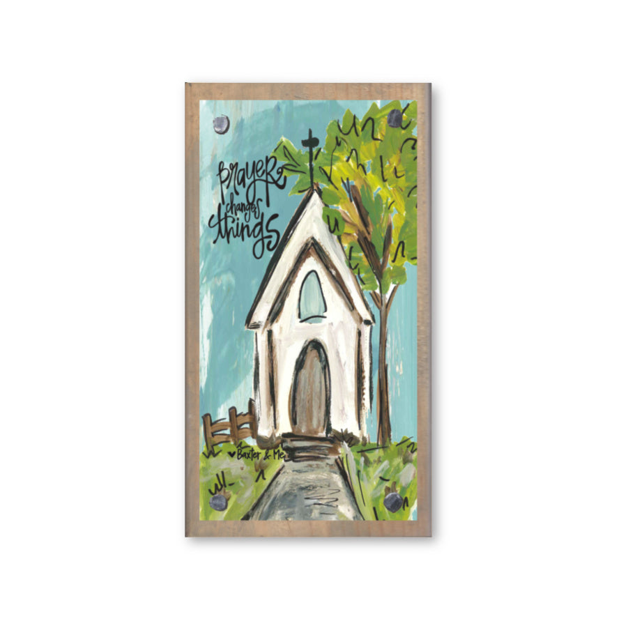 Prayer Changes Things Happy Block