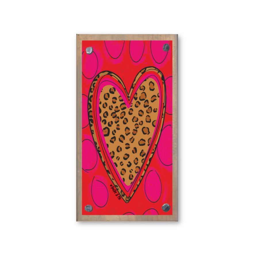 Leopard Heart Happy Block