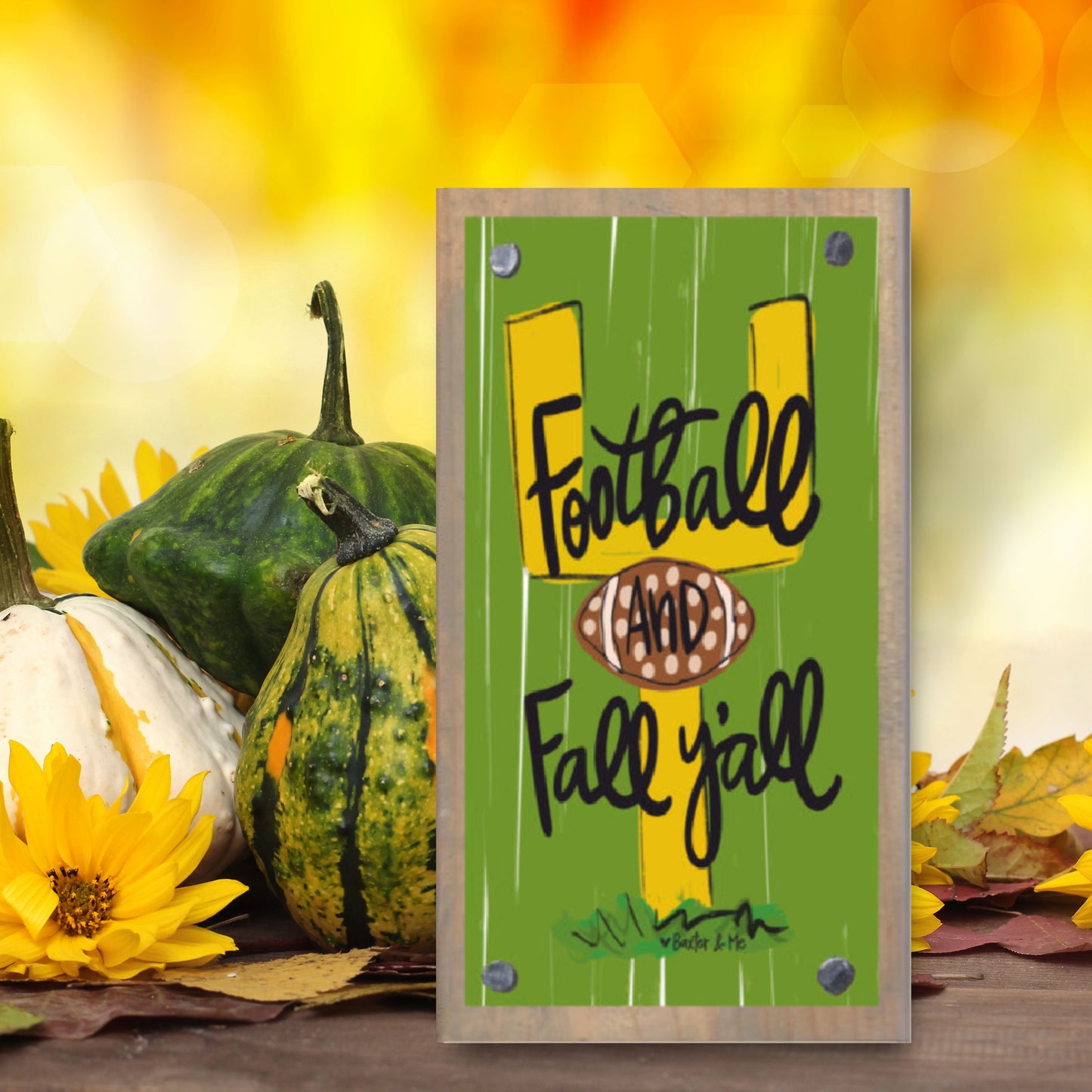 Football & Fall Y'all Happy Block