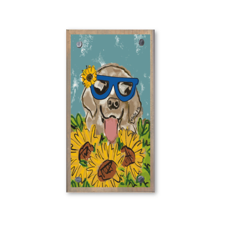 Sunflower Dog Happy Block