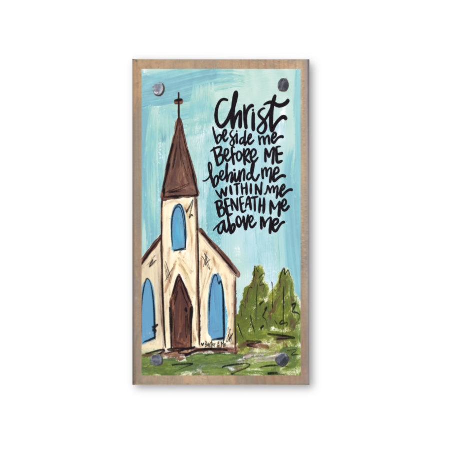 Christ Beside Me Happy Block