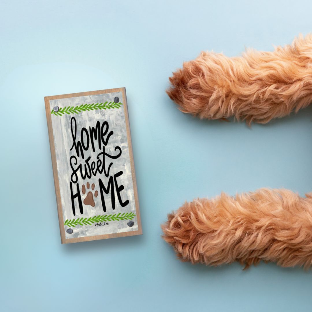 Dog Home Sweet Home Happy Block