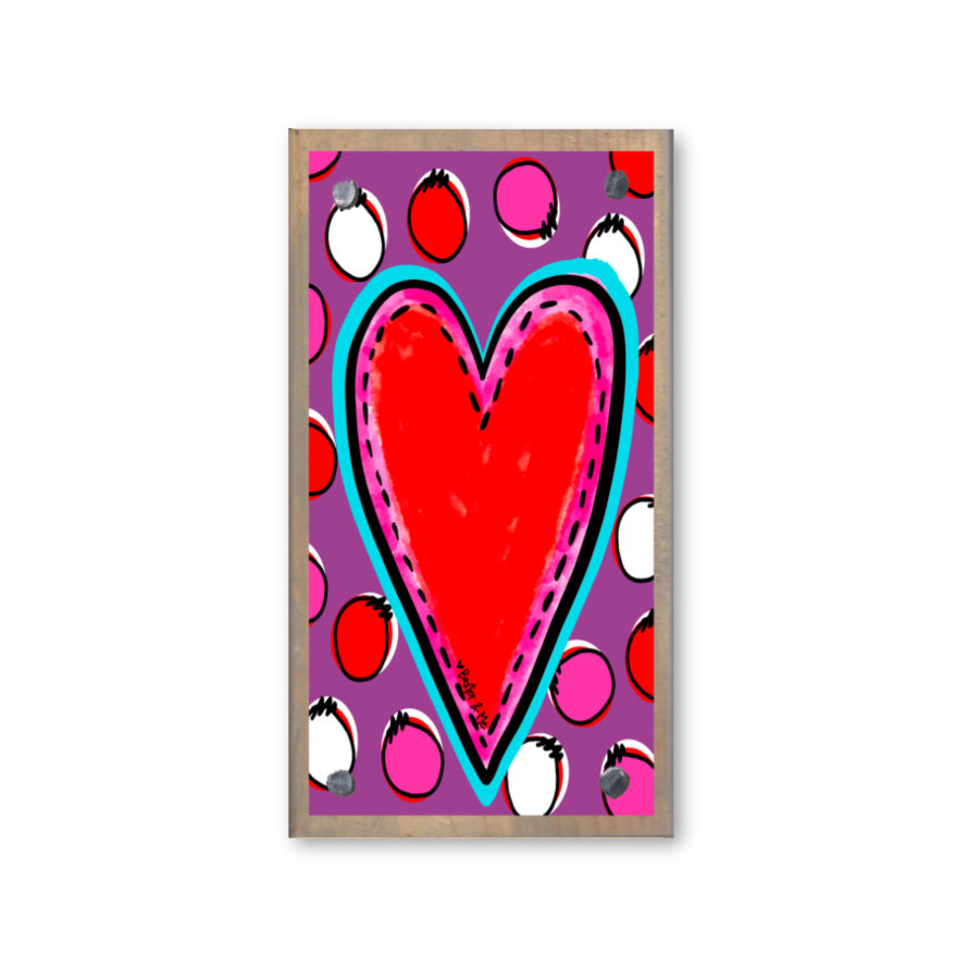 Purple Heart Happy Block