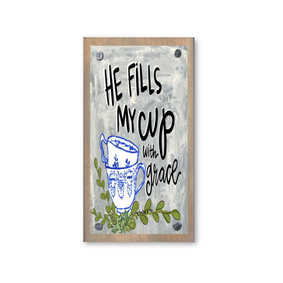 He Fills My Cup Happy Block