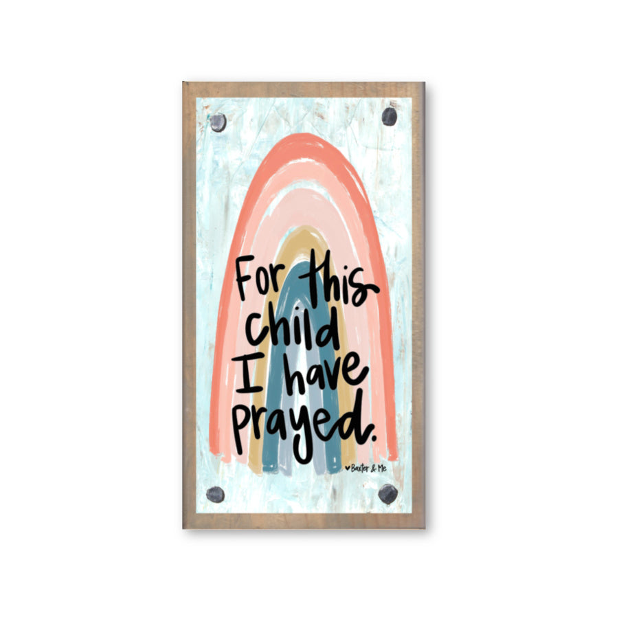 For This Child Rainbow Happy Block