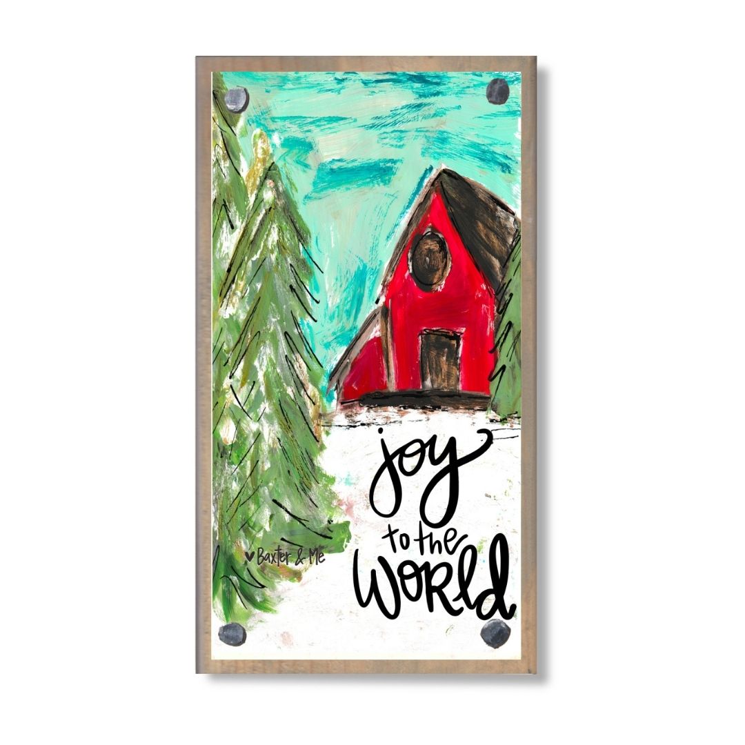 Joy to the World Barn Happy Block