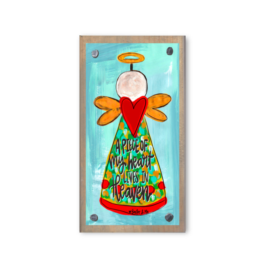 A Piece of my Heart Lives in Heaven Happy Block