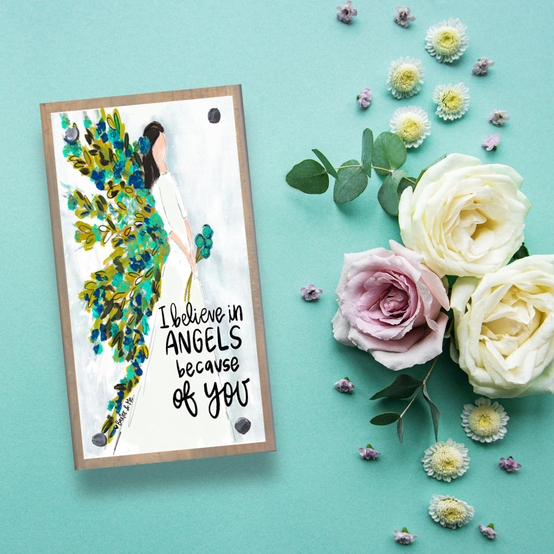I Believe in Angels Happy Block