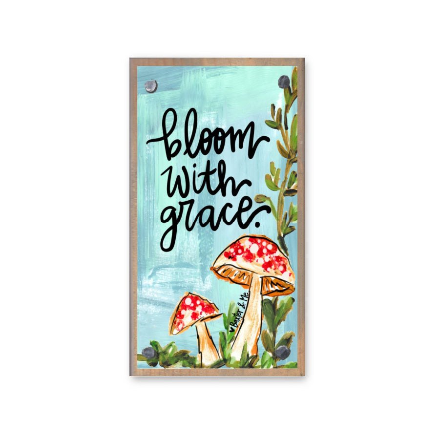 Bloom with Grace Mushroom Happy Block