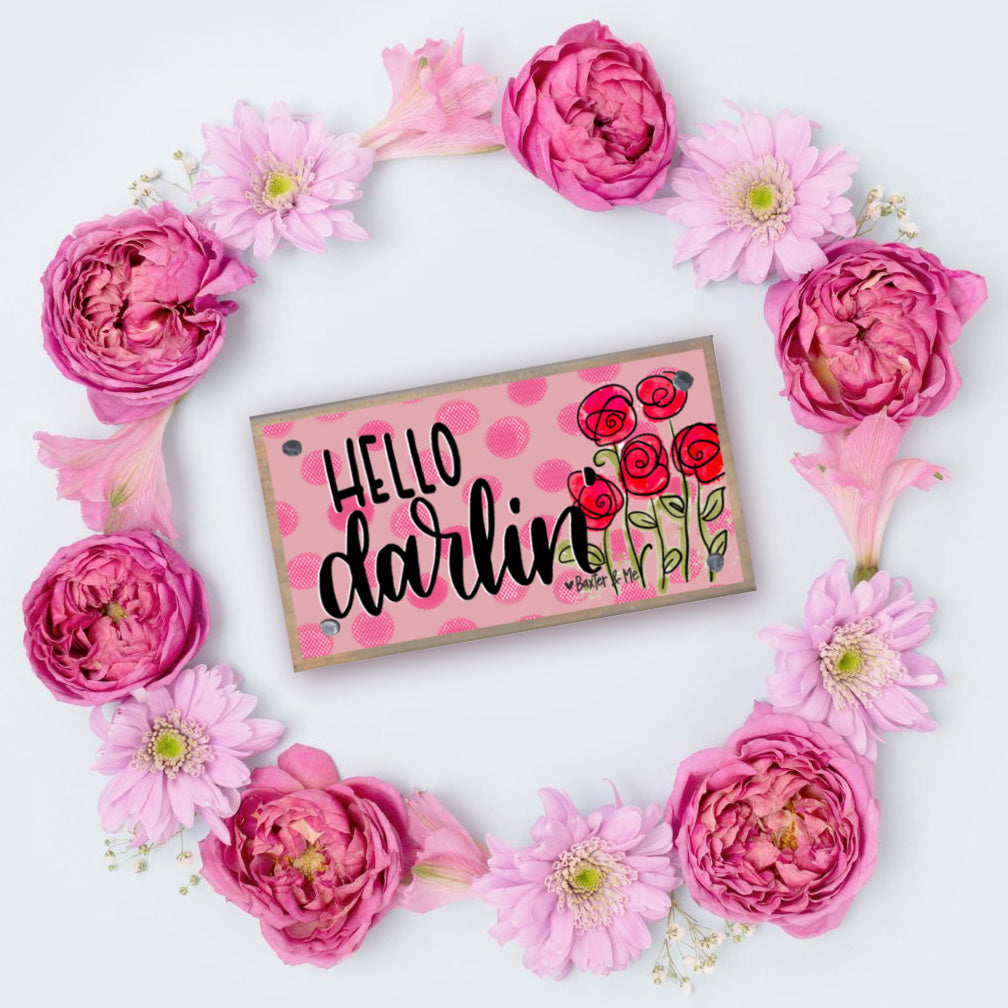 Hello Darlin Happy Block