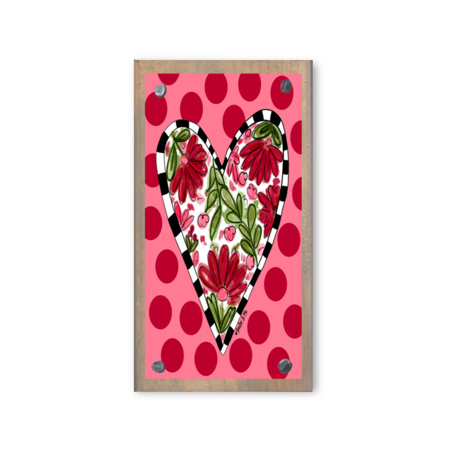 Heart Filled with Flowers Happy Block