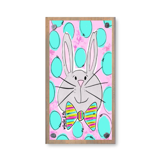 Bowtie Bunny Happy Block