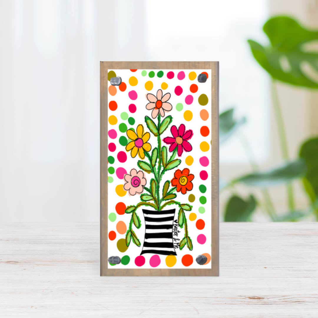 Happy Dot Floral Happy Block