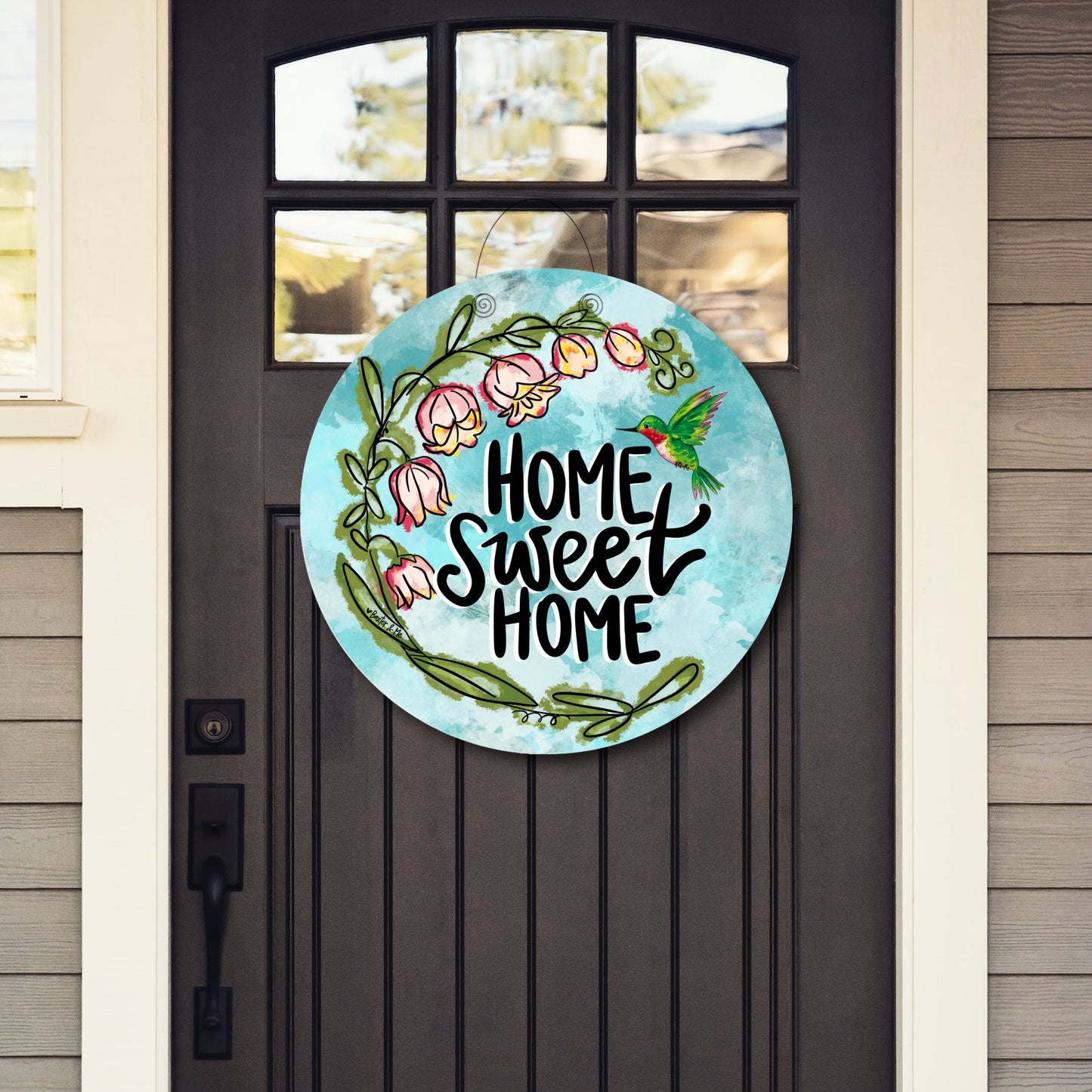 Home Sweet Home Hummingbird Door Hanger