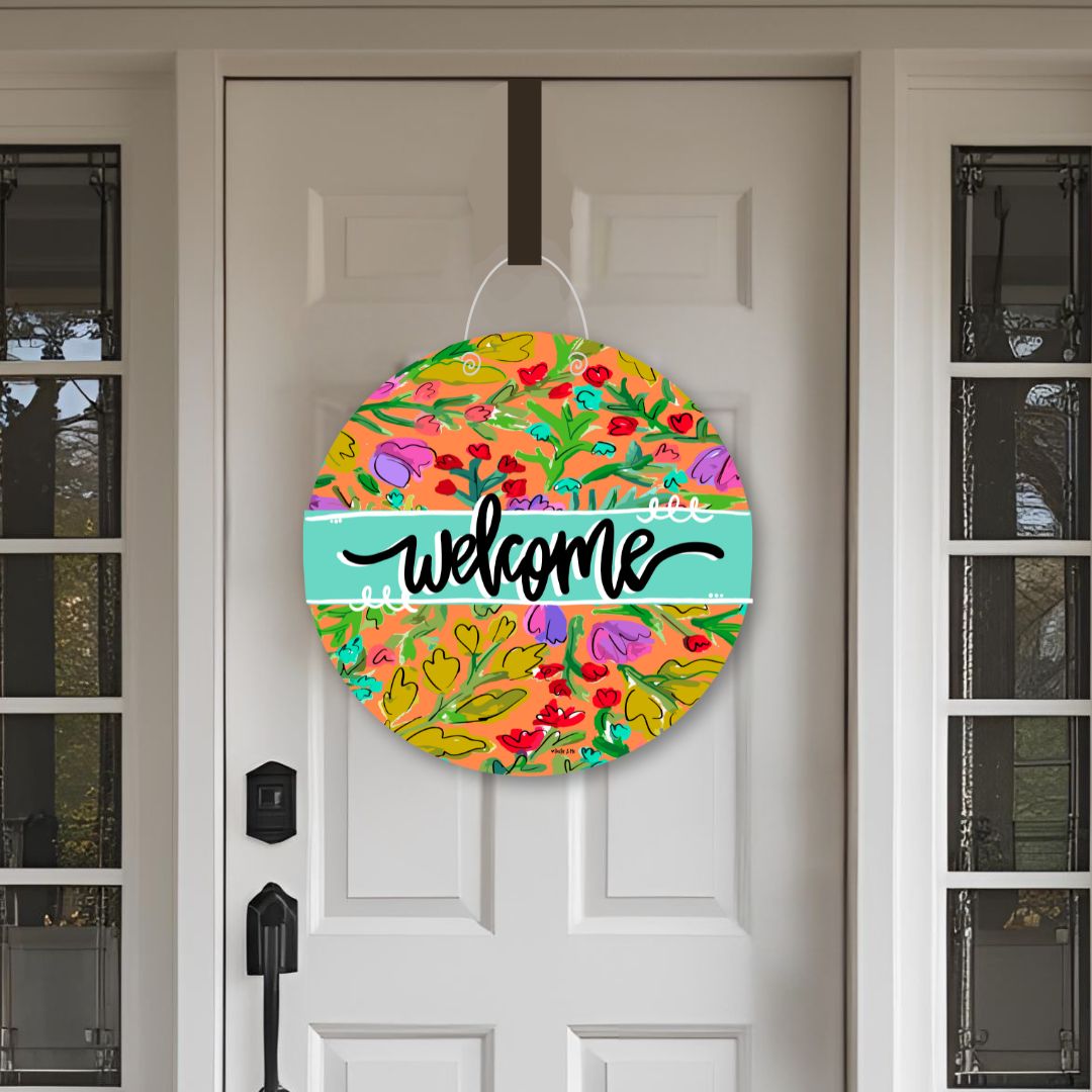 Welcome Fall In Bloom Door Hanger