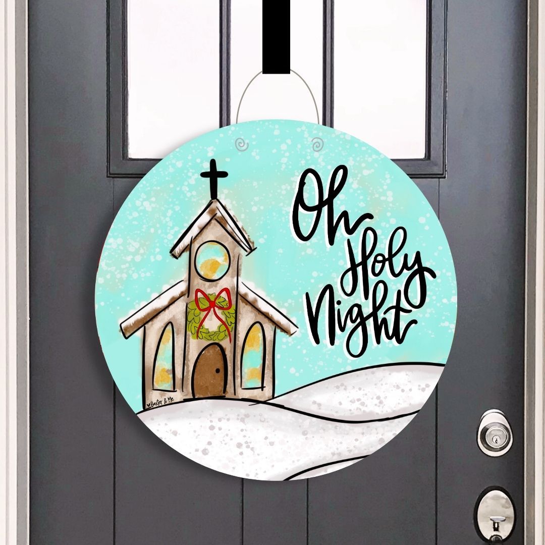Oh Holy Night Church Door Hanger