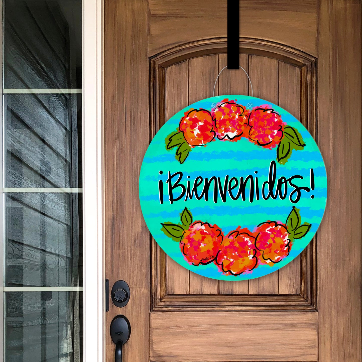 Bienvenidos Flower Bunch Door Hanger