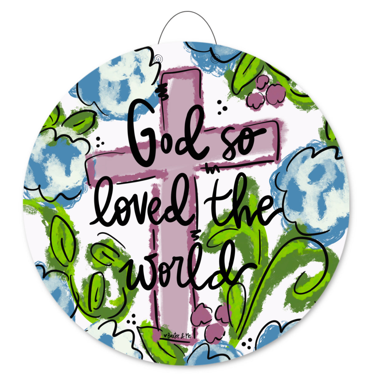 For God So Loved the World Door Hanger