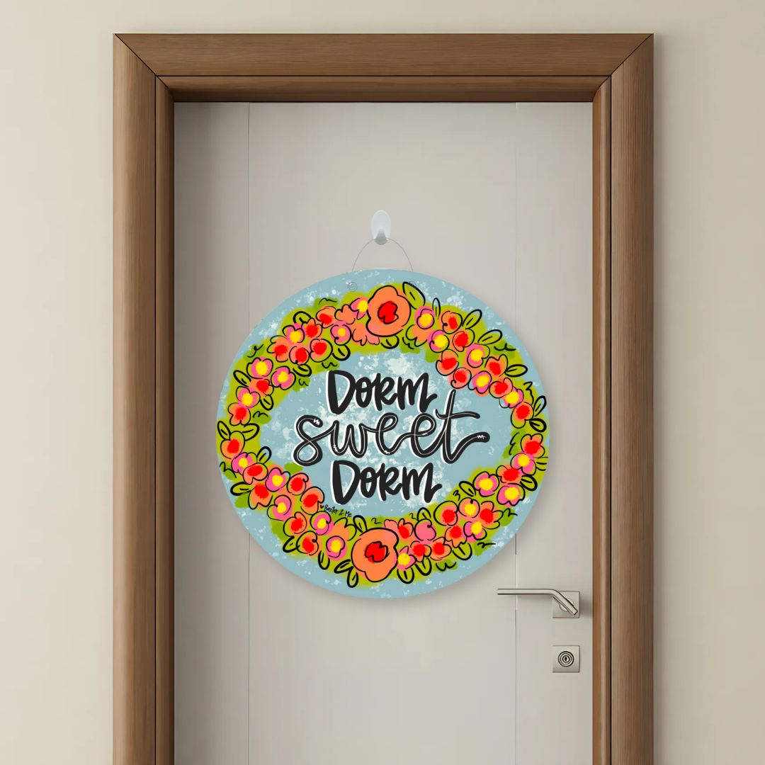 Dorm Sweet Dorm Little Flower Wreath Door Hanger