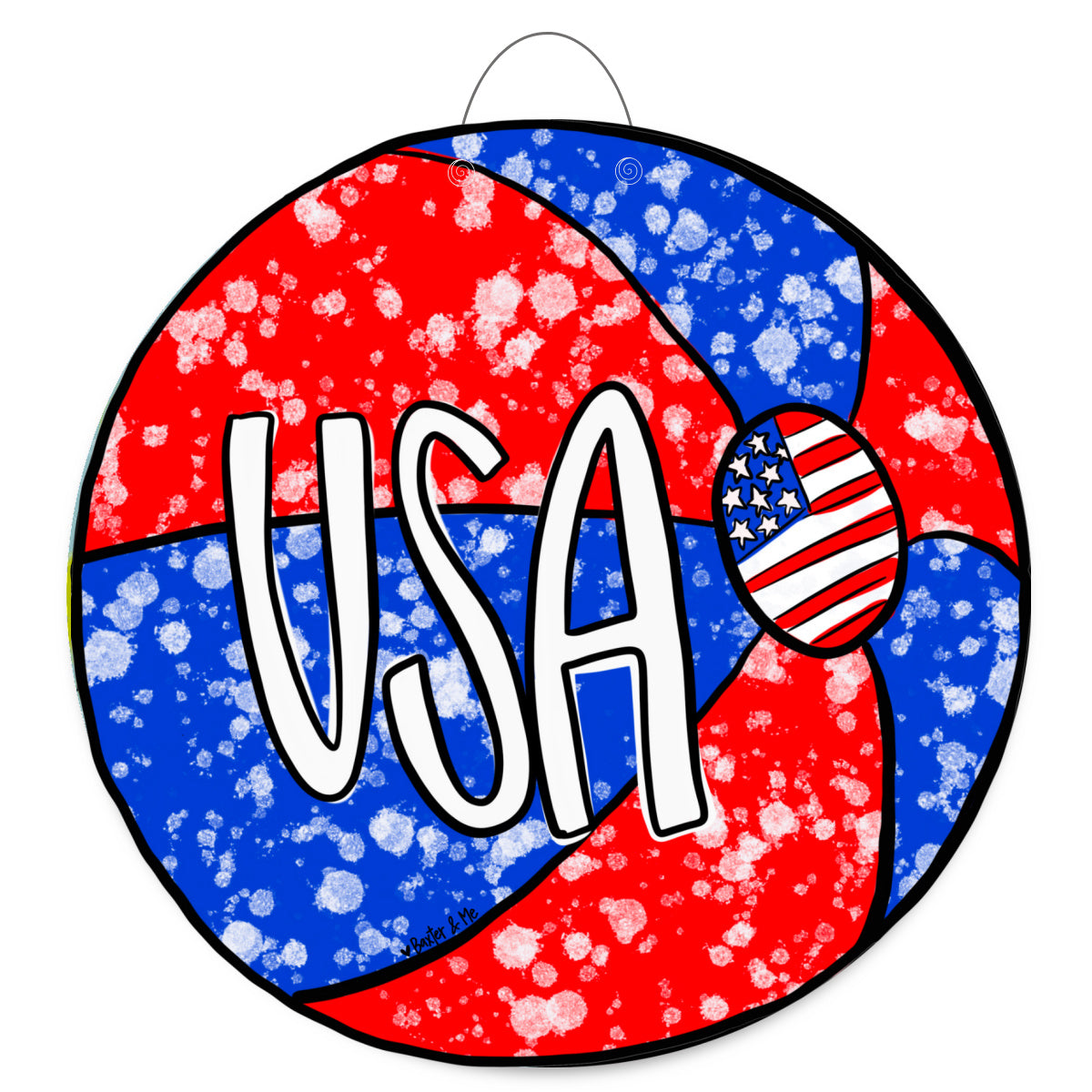 USA Beach Ball Door Hanger