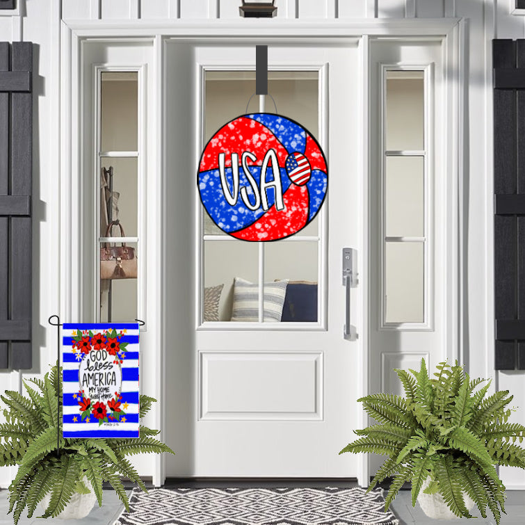 USA Beach Ball Door Hanger