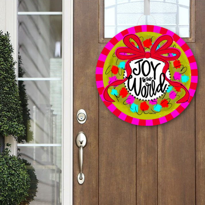 Joy to the World Wreath Door Hanger