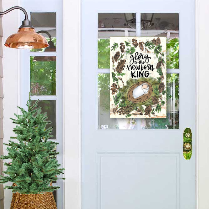 Glory to the Newborn King Door Hanger