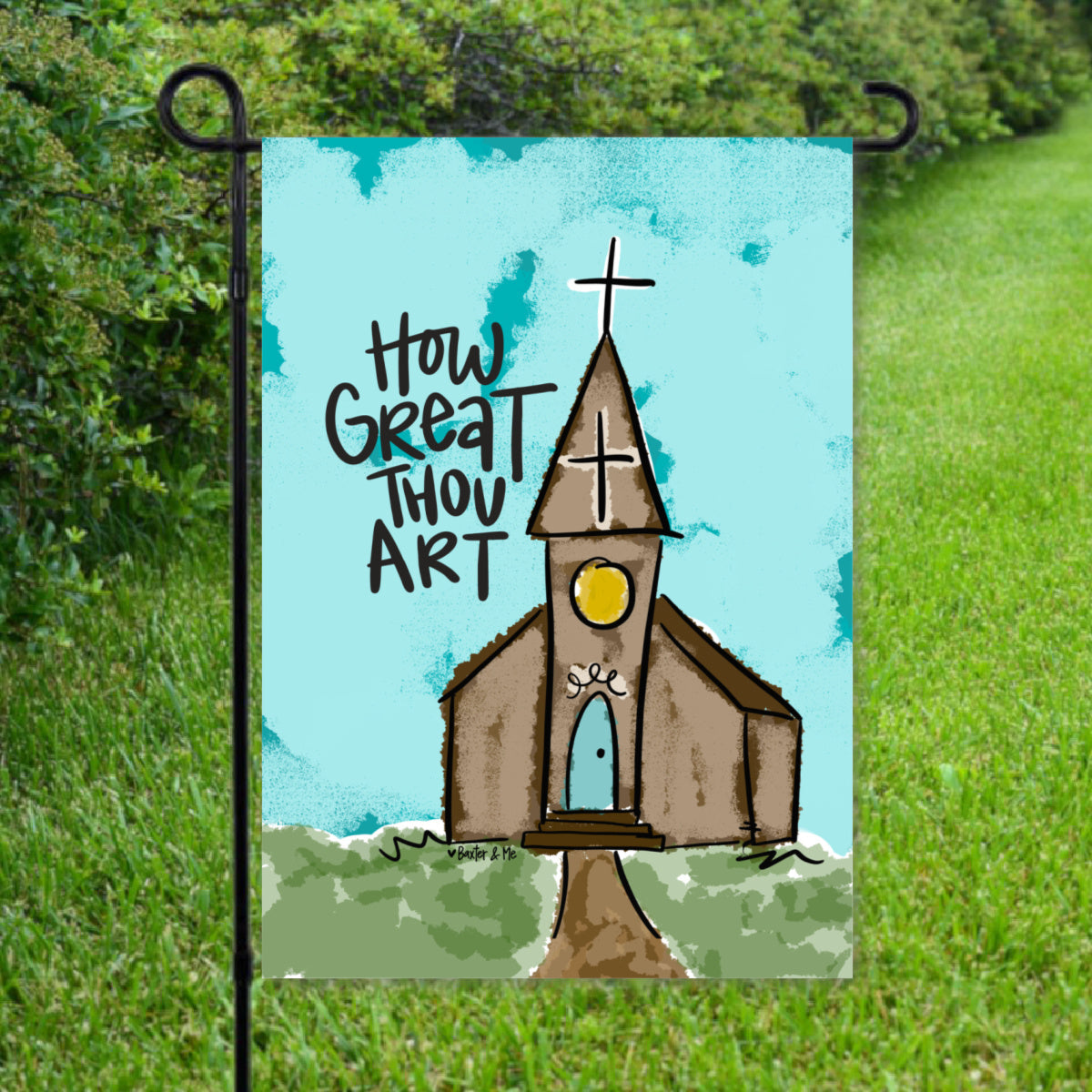 How Great Thou Art Church Garden Flag