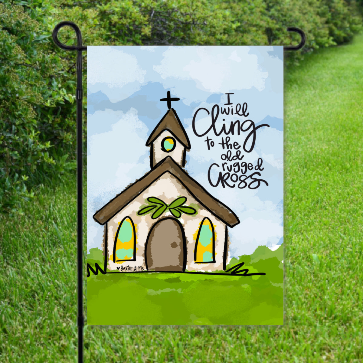 Old Rugged Cross Garden Flag