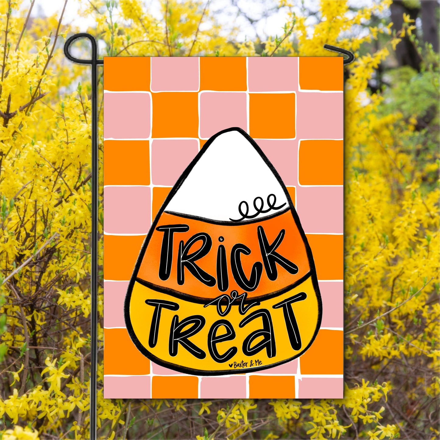 Trick or Treat Candy Corn Garden Flag