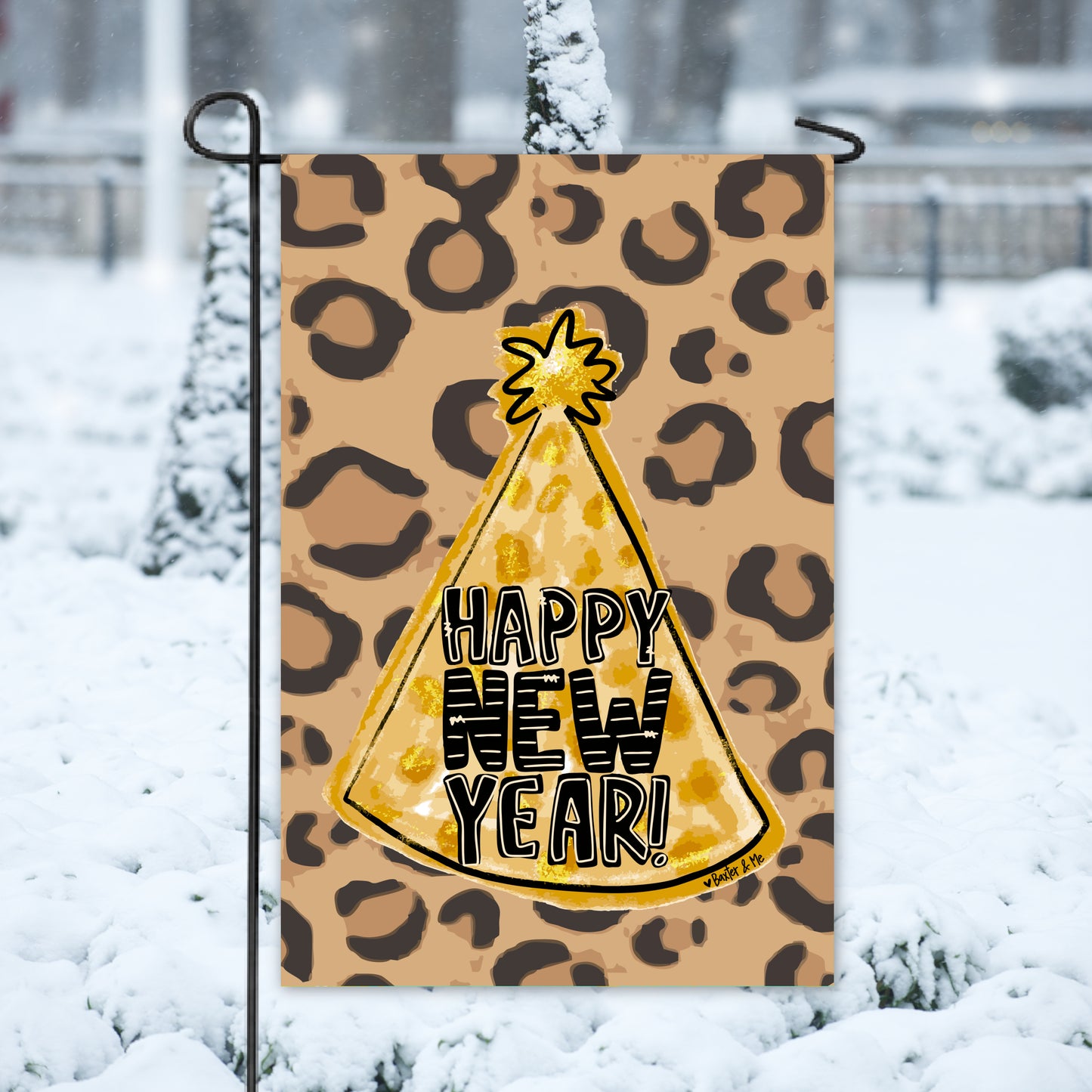 Happy New Year Garden Flag