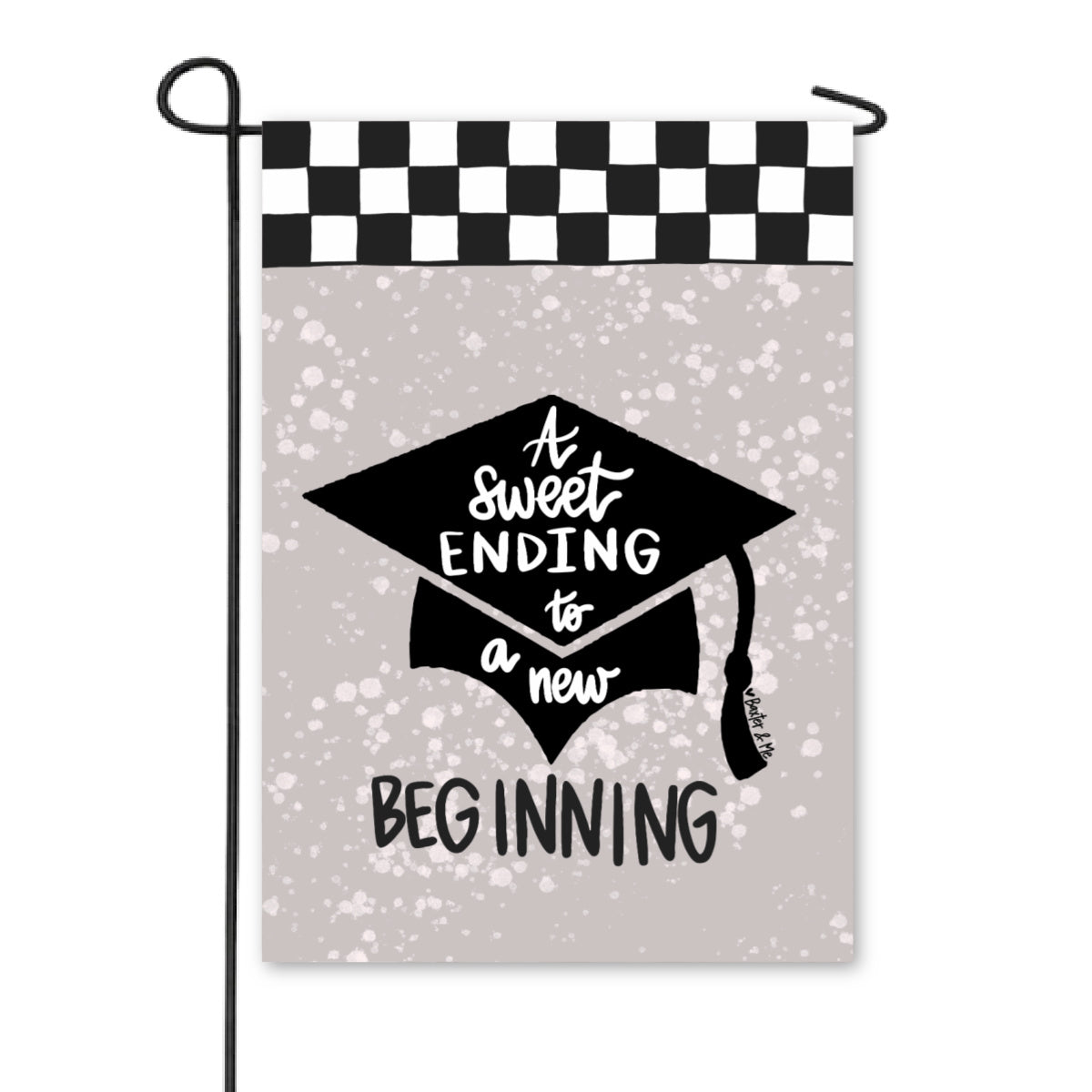 graduation-new-beginning-garden-flag-baxter-me for A Sweet Ending To A New Beginning Graduation Free Printable Graduation New Beginning Garden Flag – Baxter & Me for A Sweet Ending To A New Beginning Graduation Free Printable