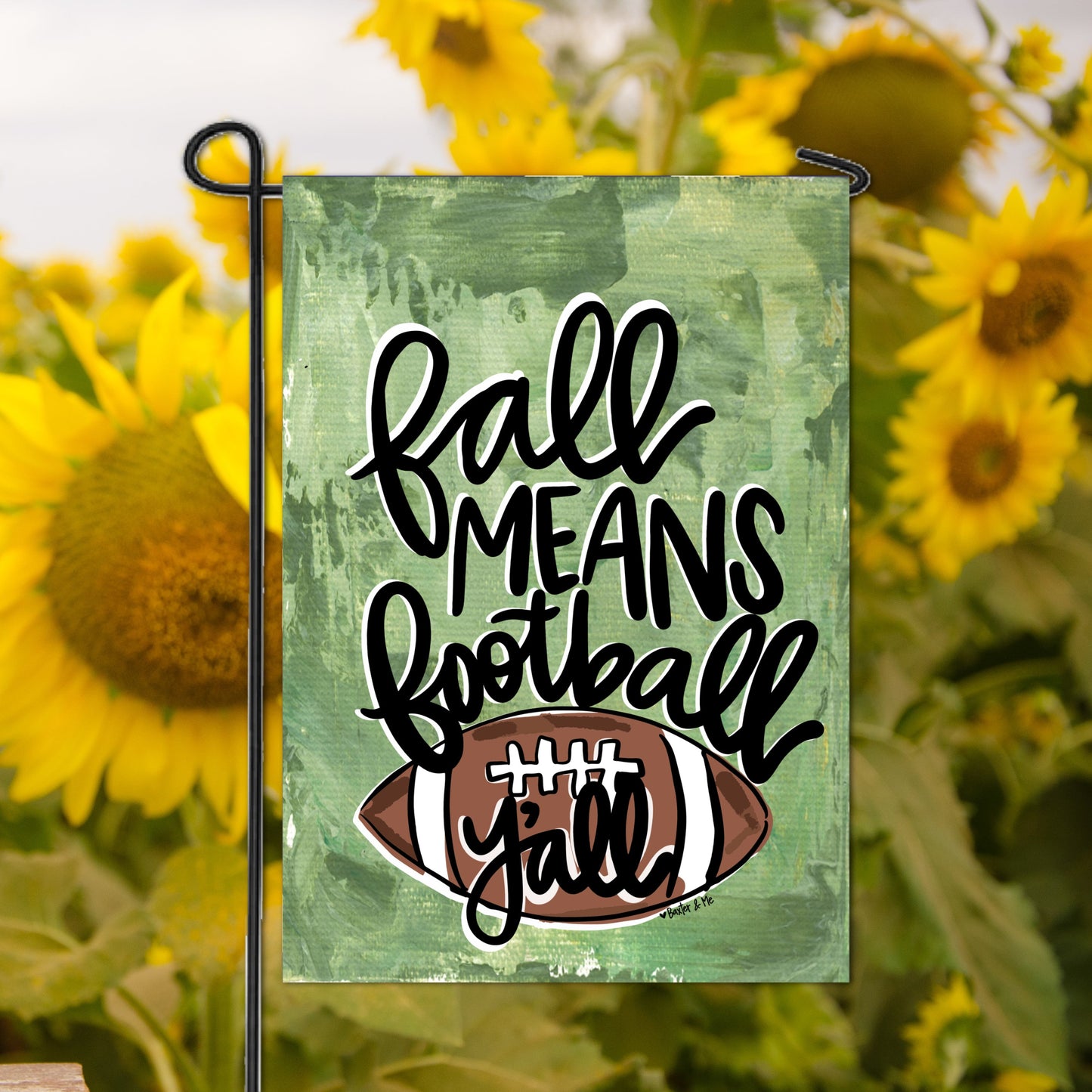 Fall Means Football Garden Flag