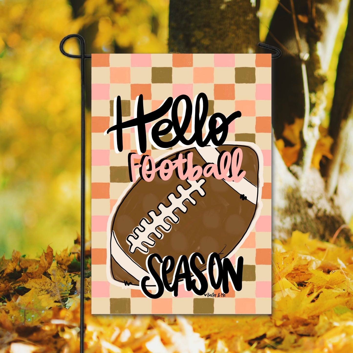 Hello Football Season Garden Flag