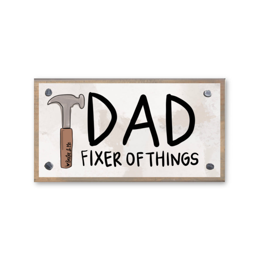 Dad Fixer of Things Happy Block