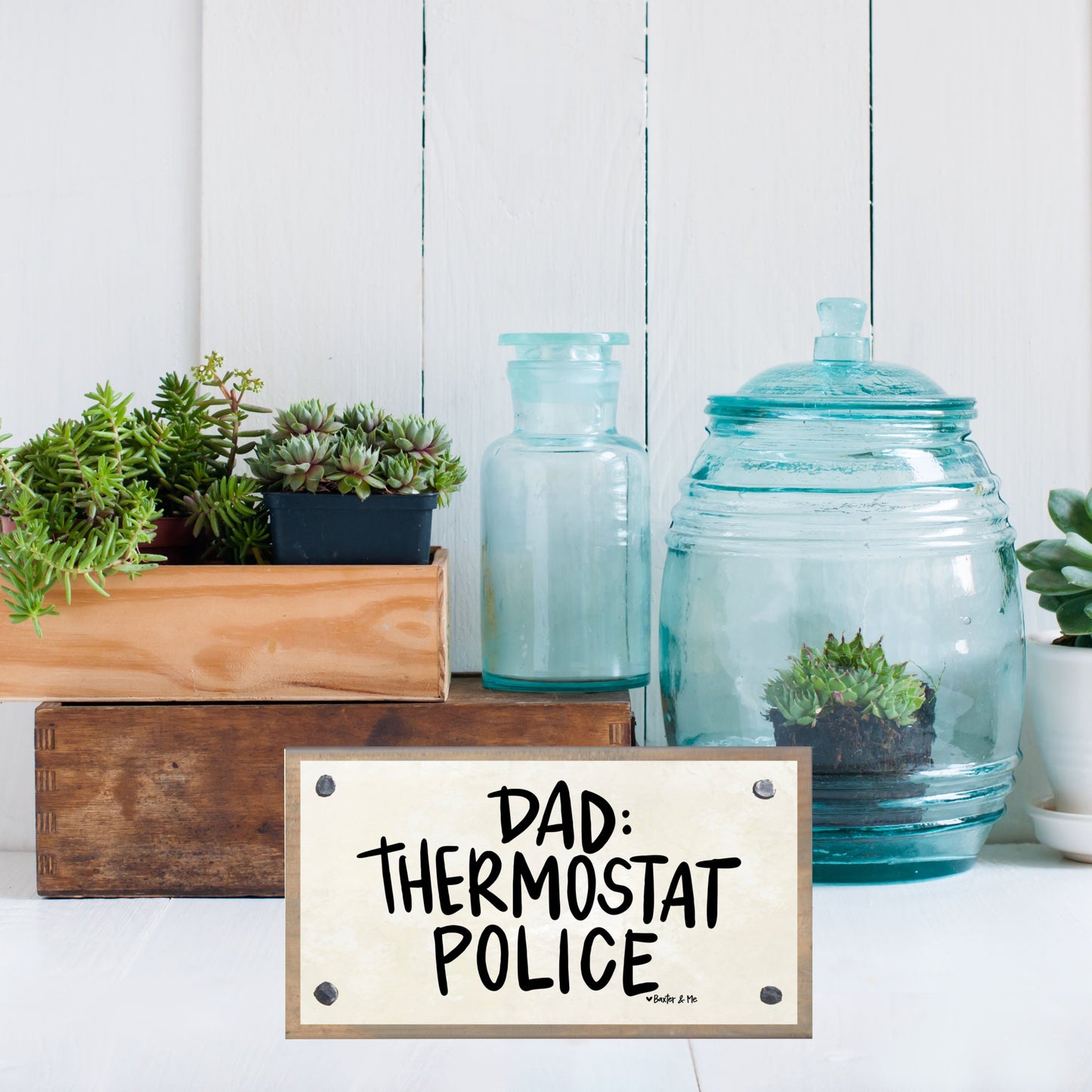 Dad Thermostat Police Happy Block